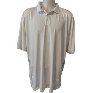 Clique Shirt Men's Size 5XL Polo Golf Short Sleeve Button Collared Classic White